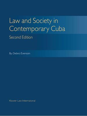 cover image of Law and Society Contemporary Cuba